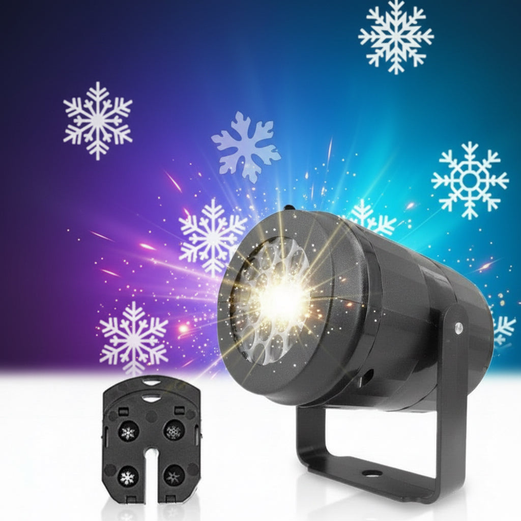 Christmas Party Lights Snowflake Projector Light Led Stage Light Rotating Xmas Pattern Outdoor Holiday Lighting Garden Christmas Decor